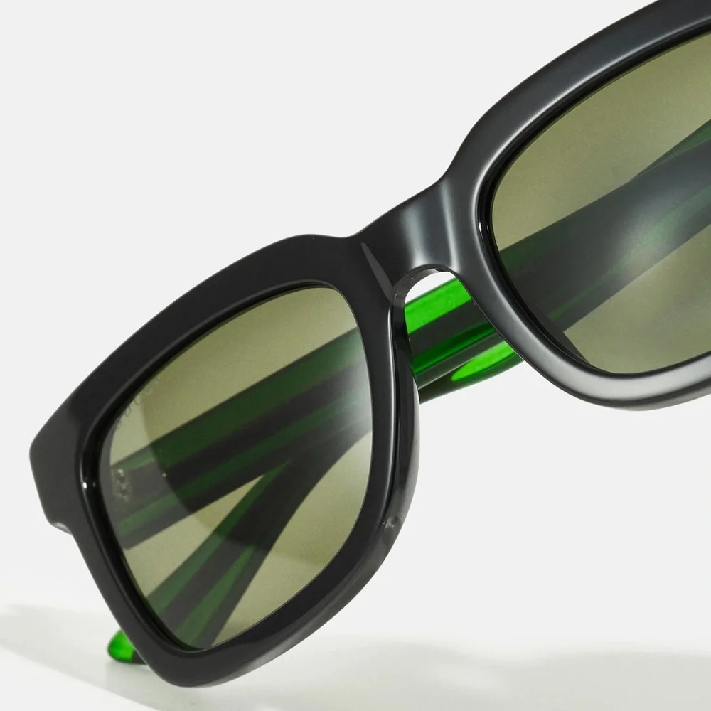 💯 - New Authentic Gucci Green Square Men`s Sunglasses GG0001SN 002 52 GG0001…